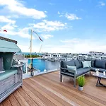 בית נופש 5 Beaufort - Wasserhaus, Meerblick, Sauna, Dachterrasse, Bootsanleger, Strandkorb *