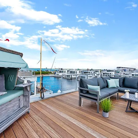 別荘 5 Beaufort - Wasserhaus, Meerblick, Sauna, Dachterrasse, Bootsanleger, Strandkorb *