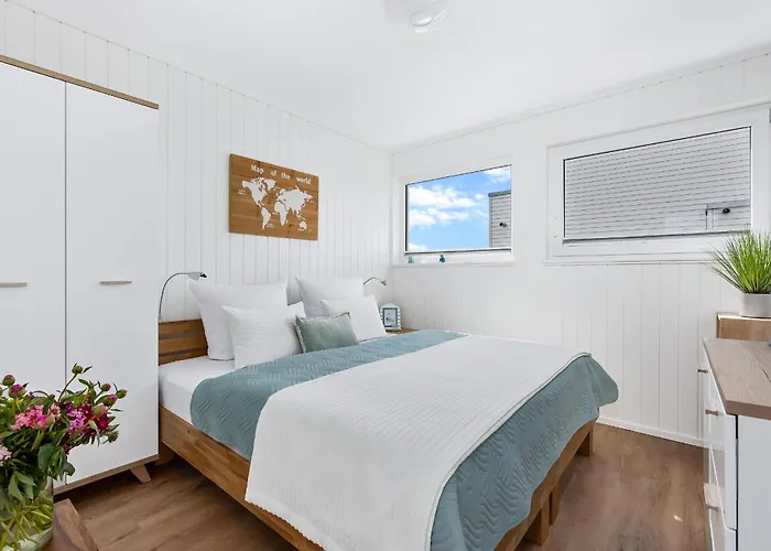 بيت للعطل 5 Beaufort - Wasserhaus, Meerblick, Sauna, Dachterrasse, Bootsanleger, Strandkorb