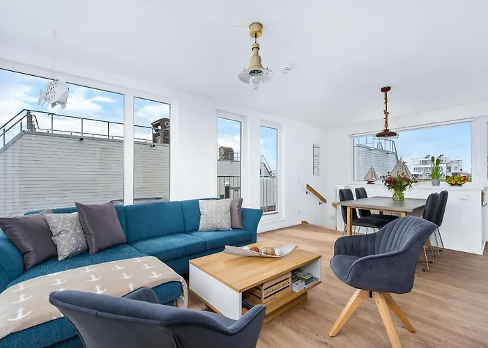 5 Beaufort - Wasserhaus, Meerblick, Sauna, Dachterrasse, Bootsanleger, Strandkorb أوبلينتيز