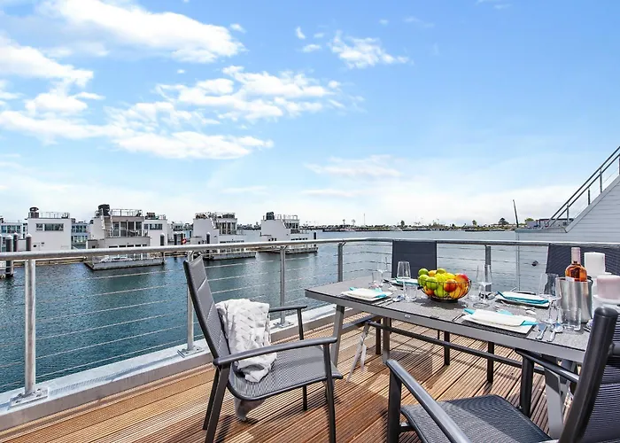 5 Beaufort - Wasserhaus, Meerblick, Sauna, Dachterrasse, Bootsanleger, Strandkorb * أوبلينتيز